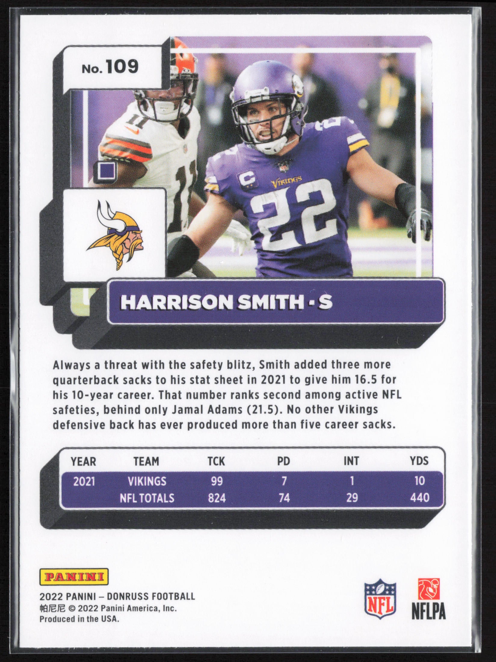 2022 Donruss #109 Harrison Smith