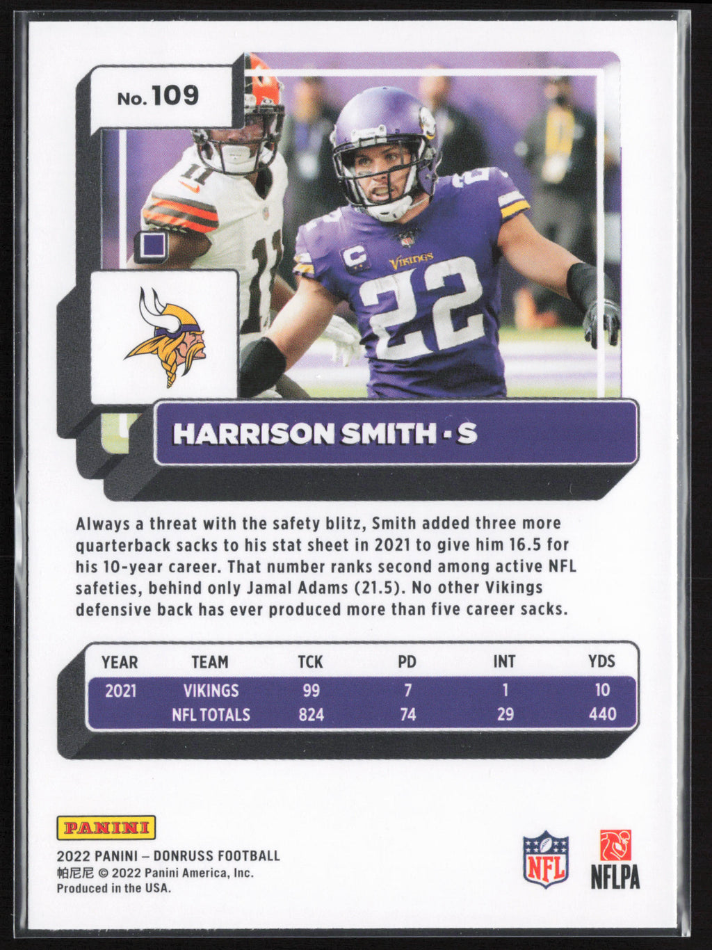2022 Donruss #109 Harrison Smith