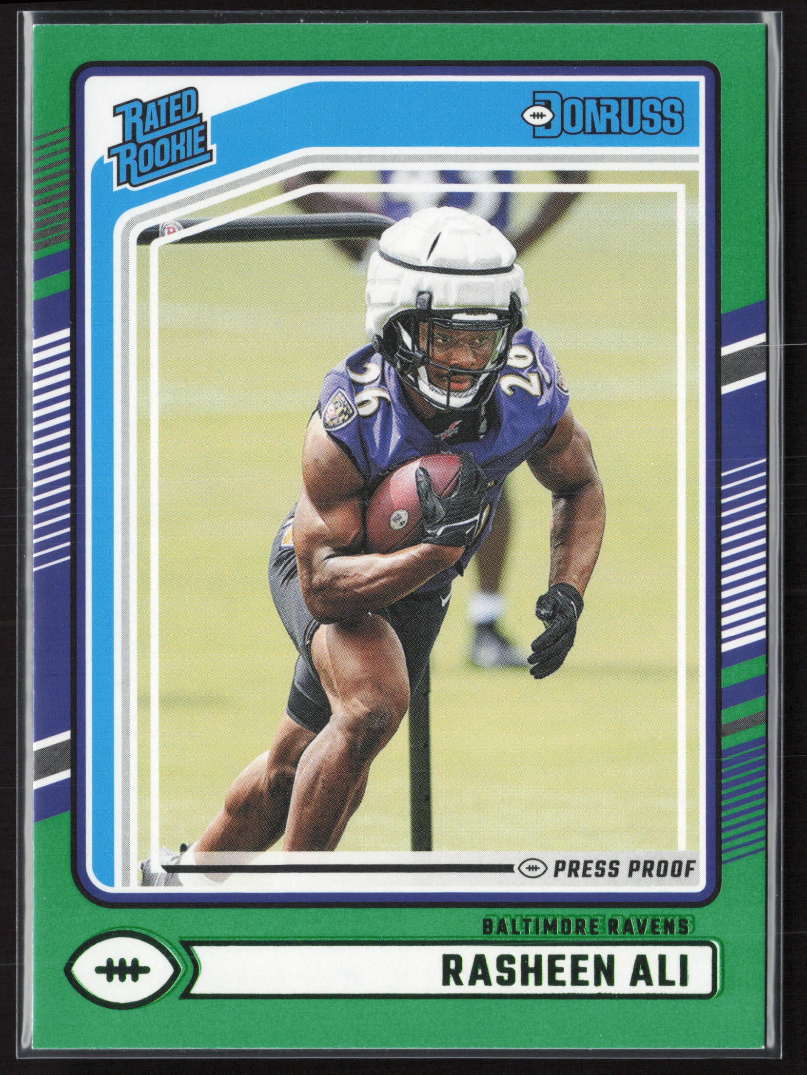 2024 Donruss #347 Rasheen Ali Press Proof Green