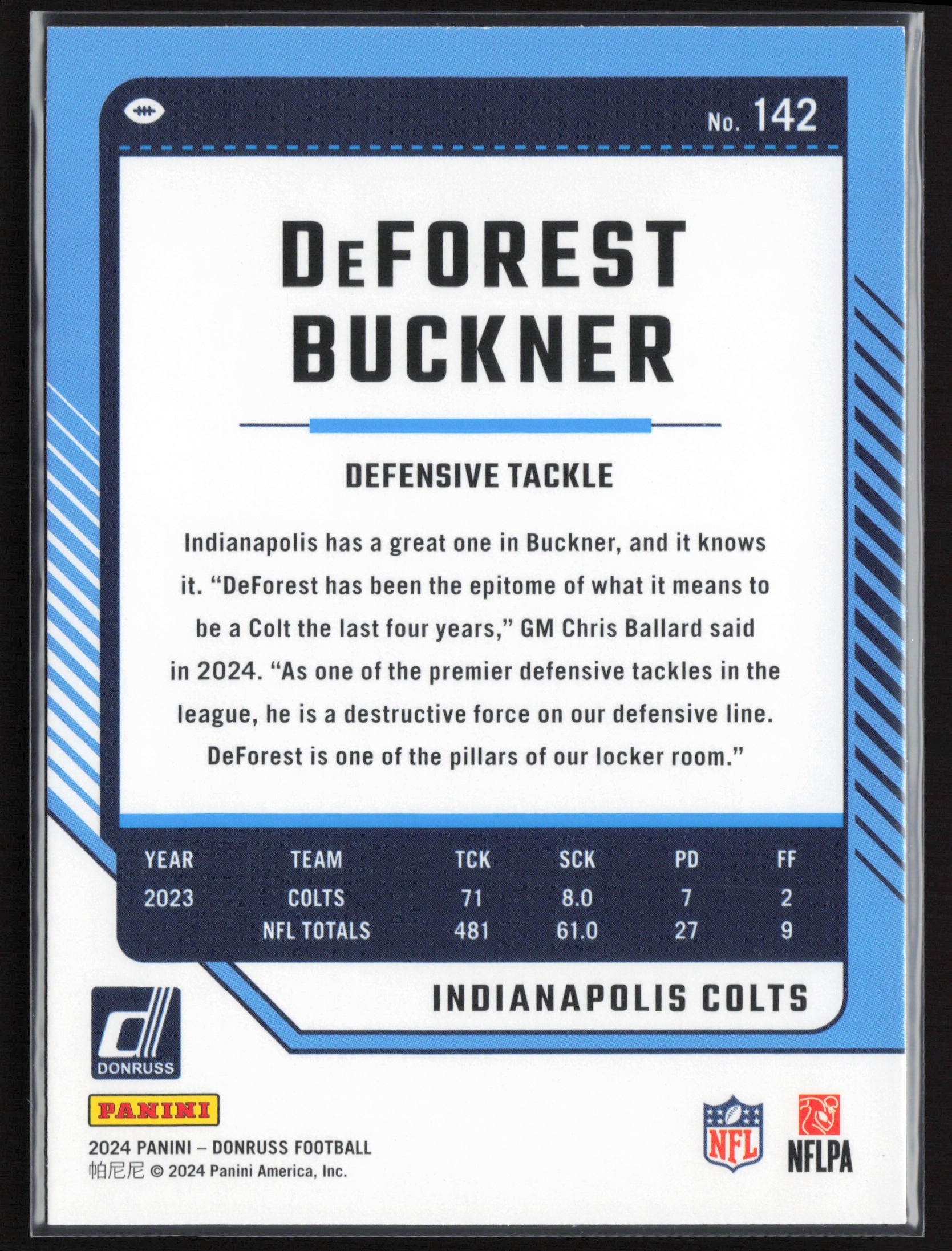 2024 Donruss #142 DeForest Buckner