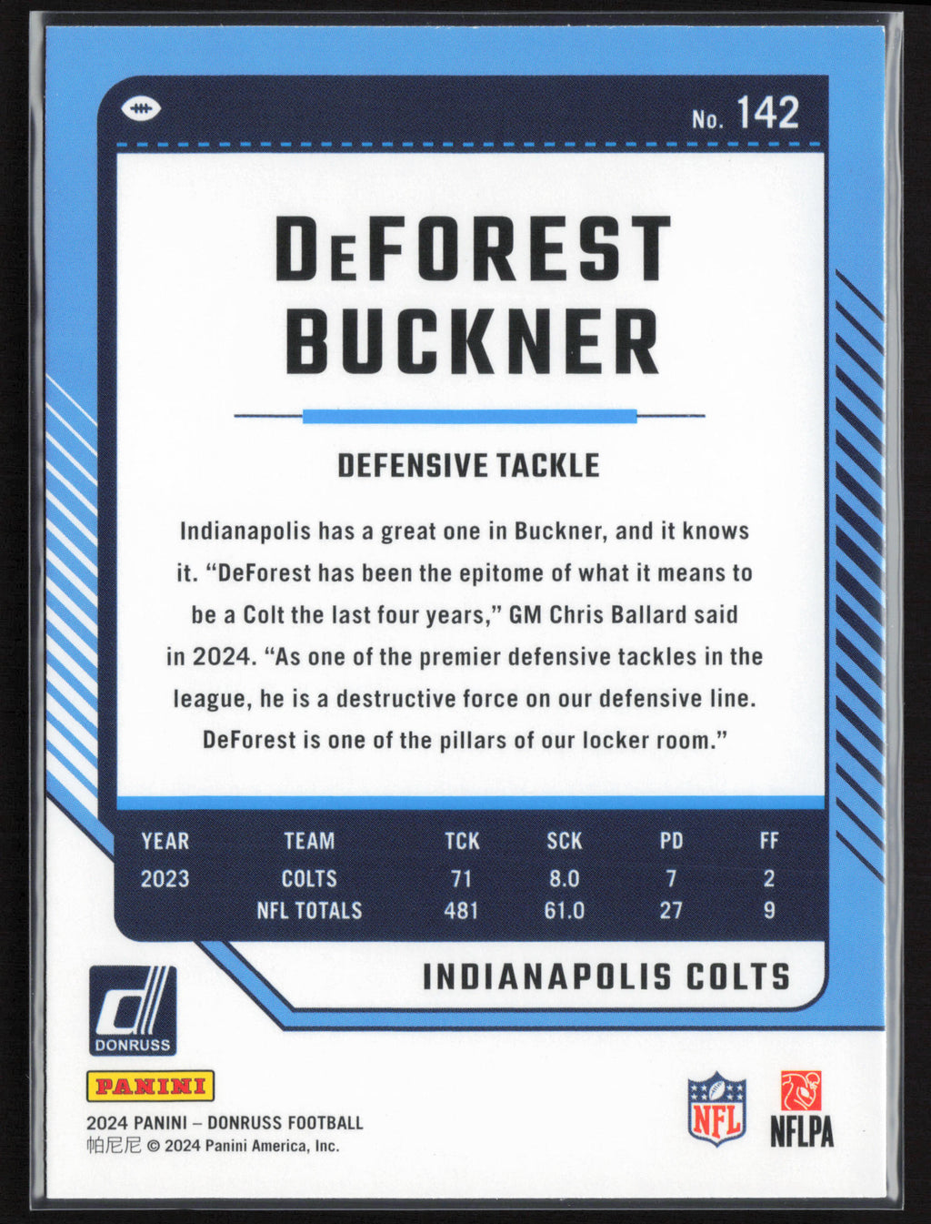2024 Donruss #142 DeForest Buckner
