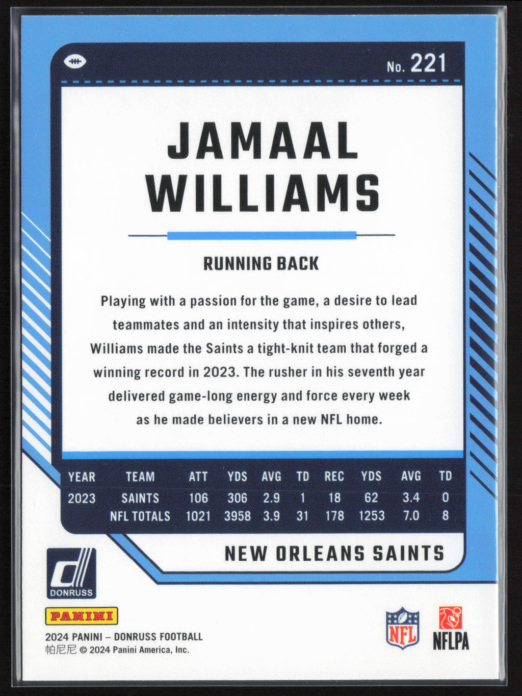 2024 Donruss #221 Jamaal Williams