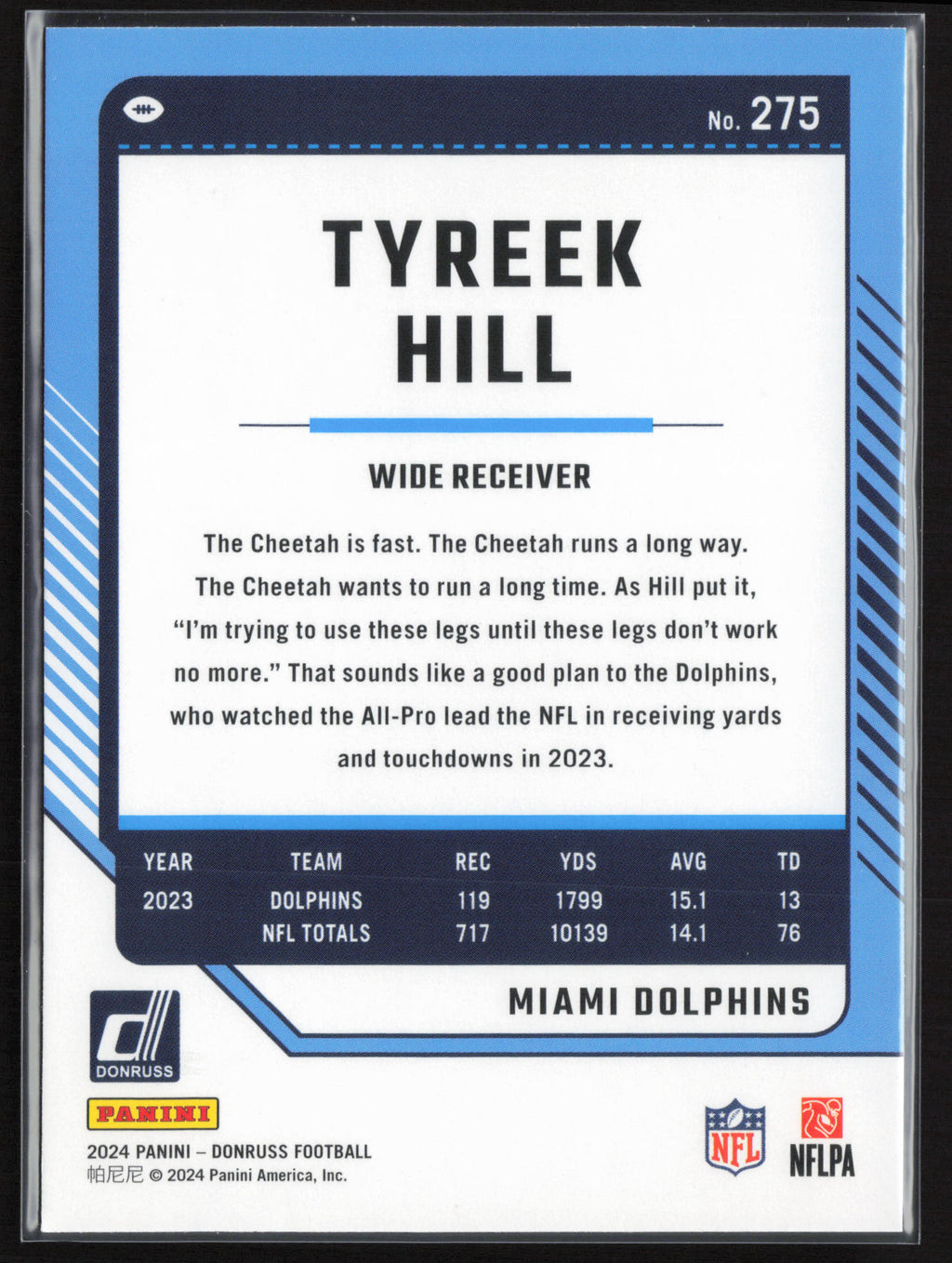 2024 Donruss #275 Tyreek Hill