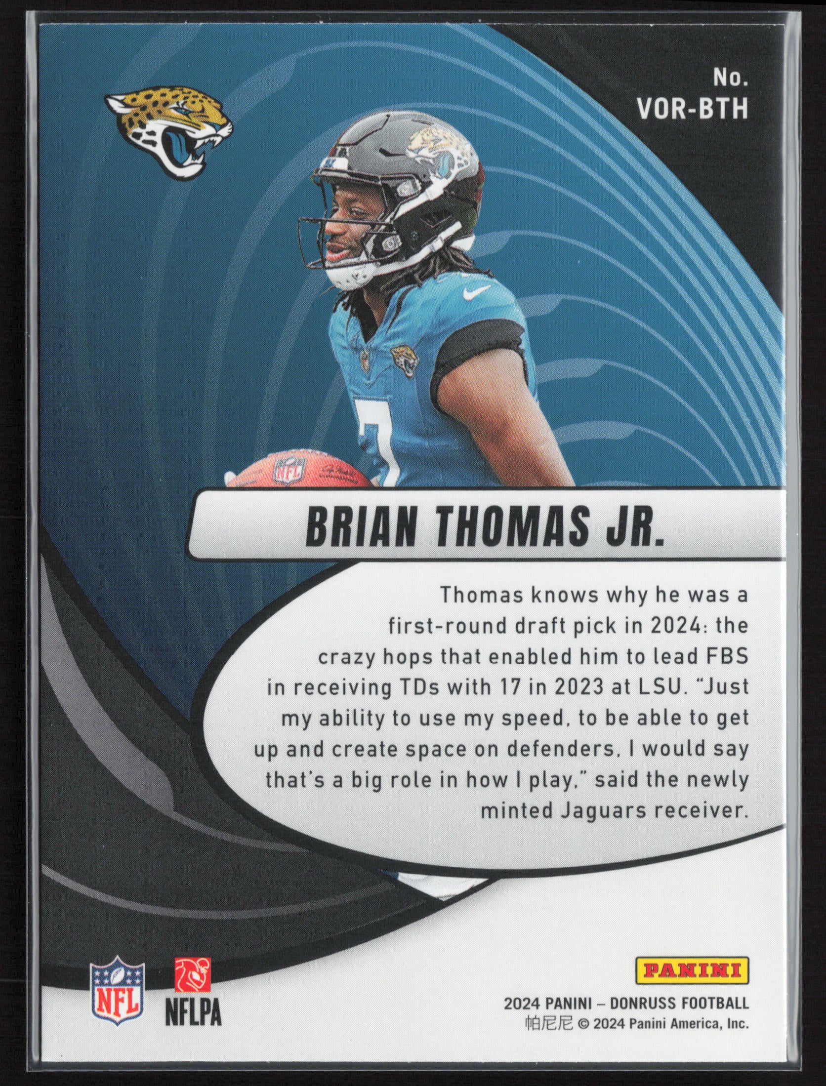 2024 Donruss #VOR-BTH Brian Thomas Jr. Vortex