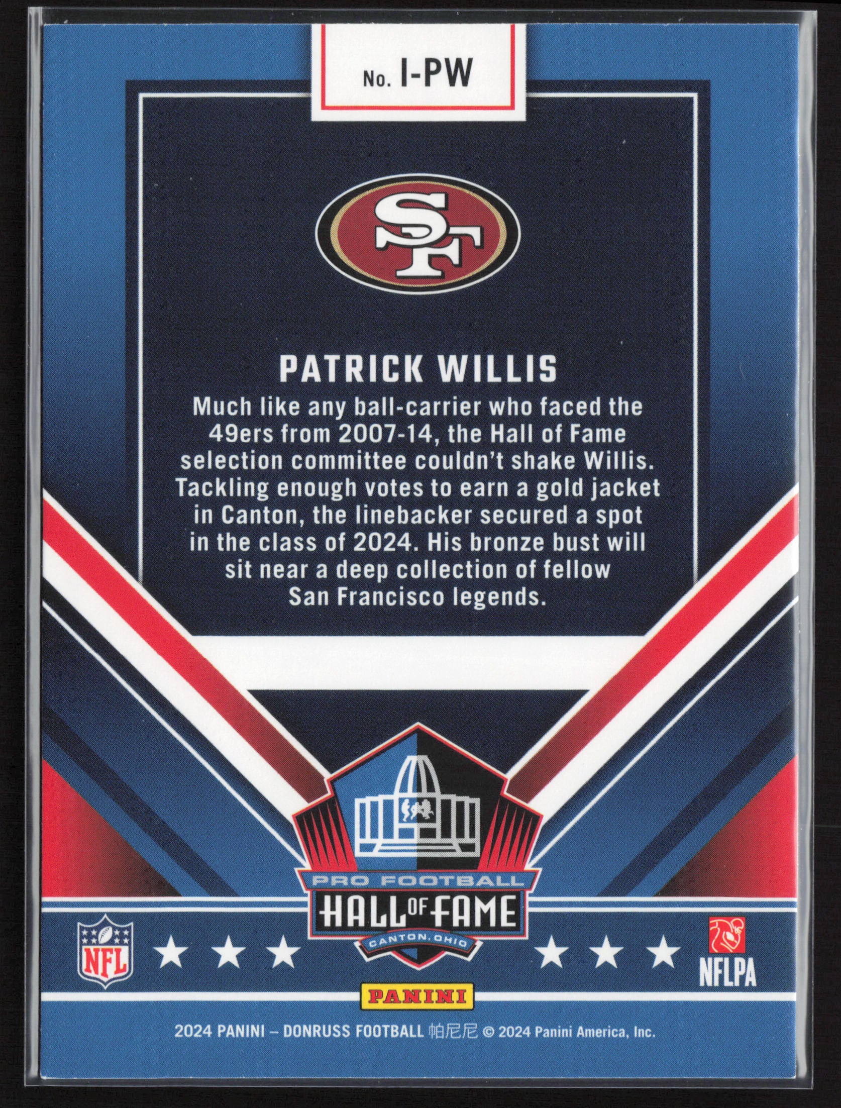 2024 Donruss #I-PW Patrick Willis Inducted