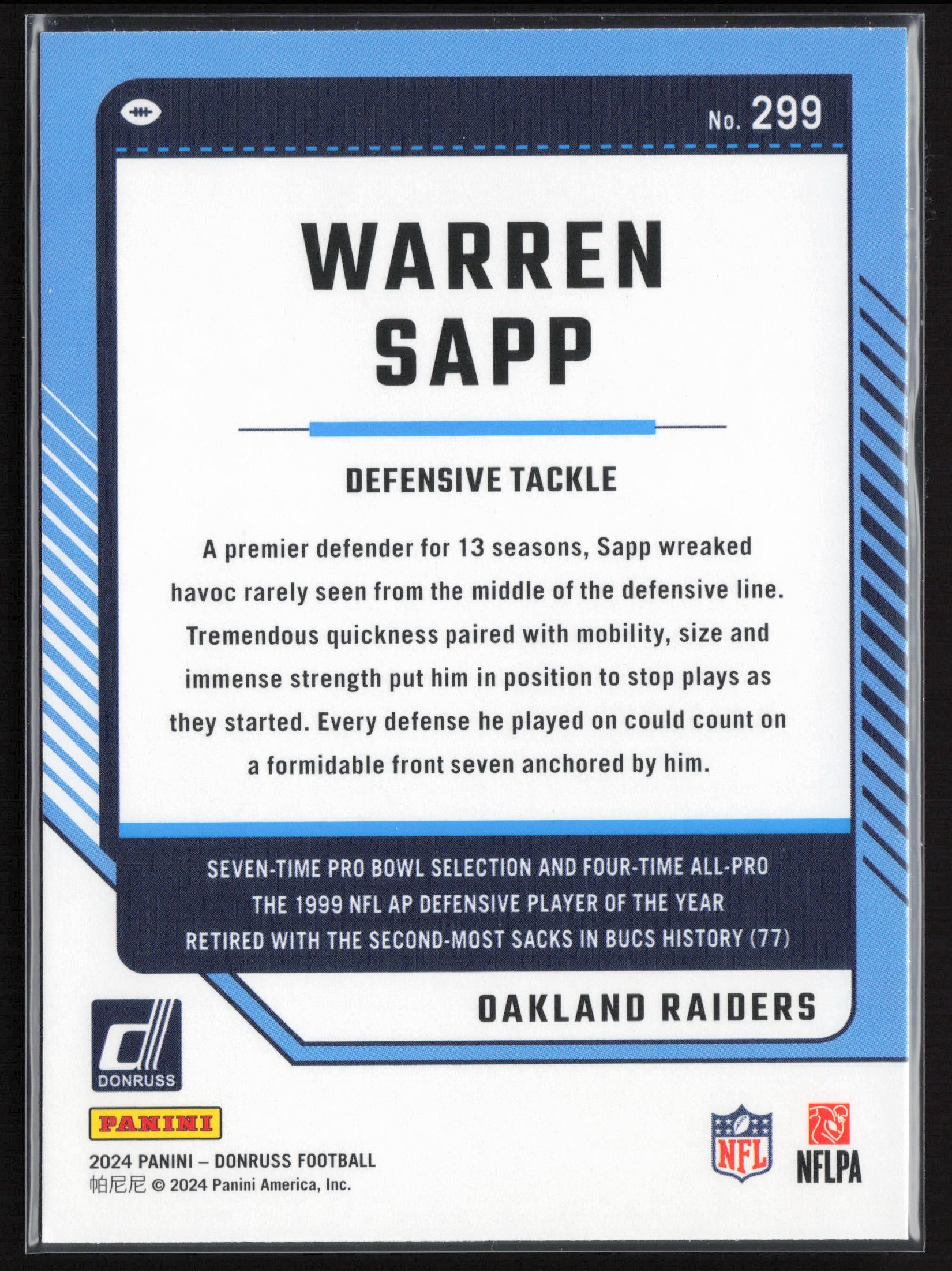 2024 Donruss #299 Warren Sapp