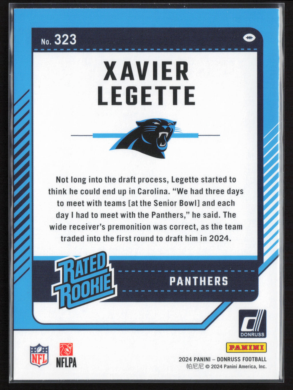 2024 Donruss #323 Xavier Legette