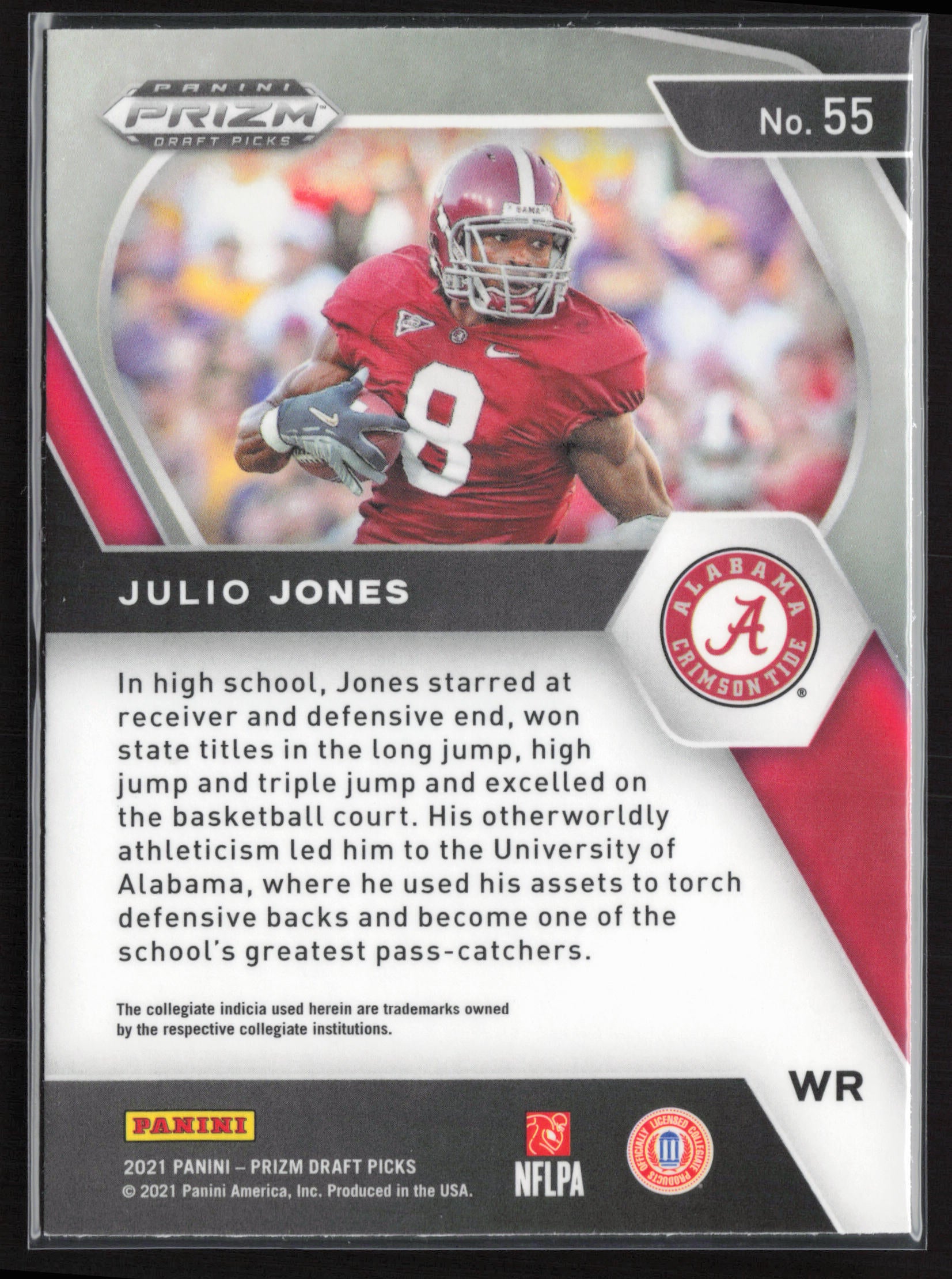 2021 Panini Prizm Draft Picks Collegiate #55 Julio Jones