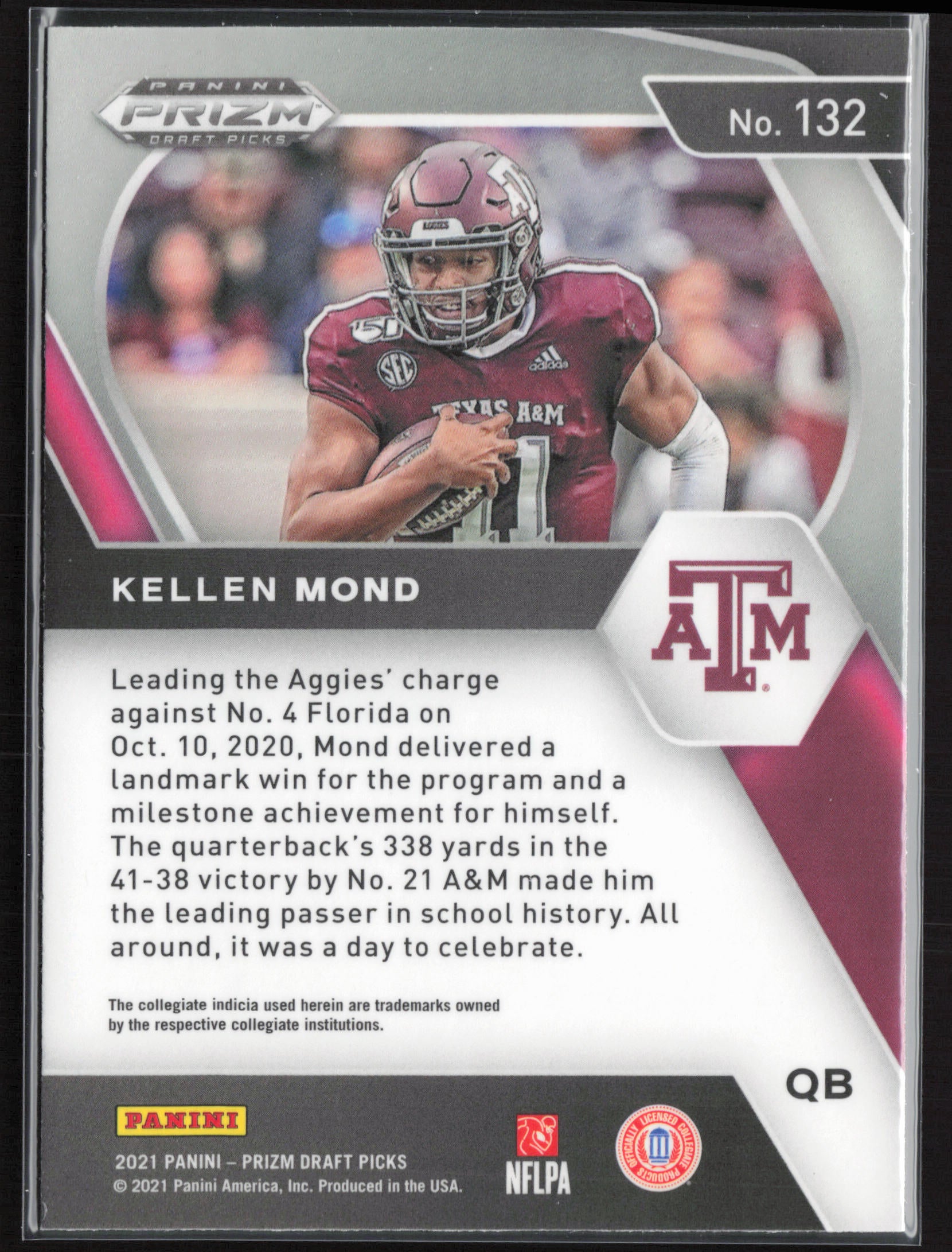 2021 Panini Prizm Draft Picks Collegiate #132 Kellen Mond