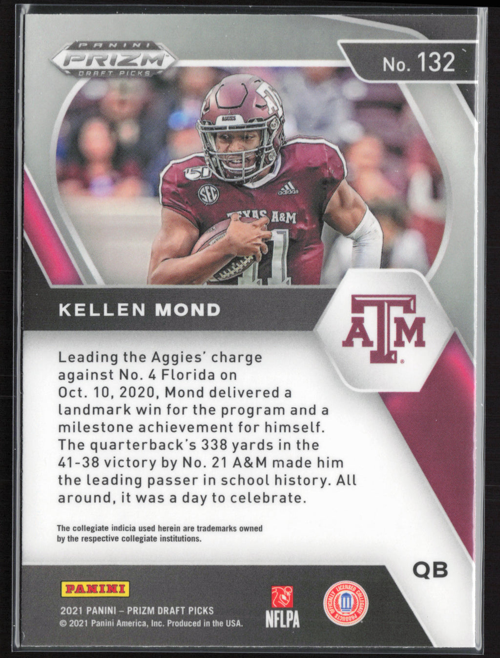 2021 Panini Prizm Draft Picks Collegiate #132 Kellen Mond