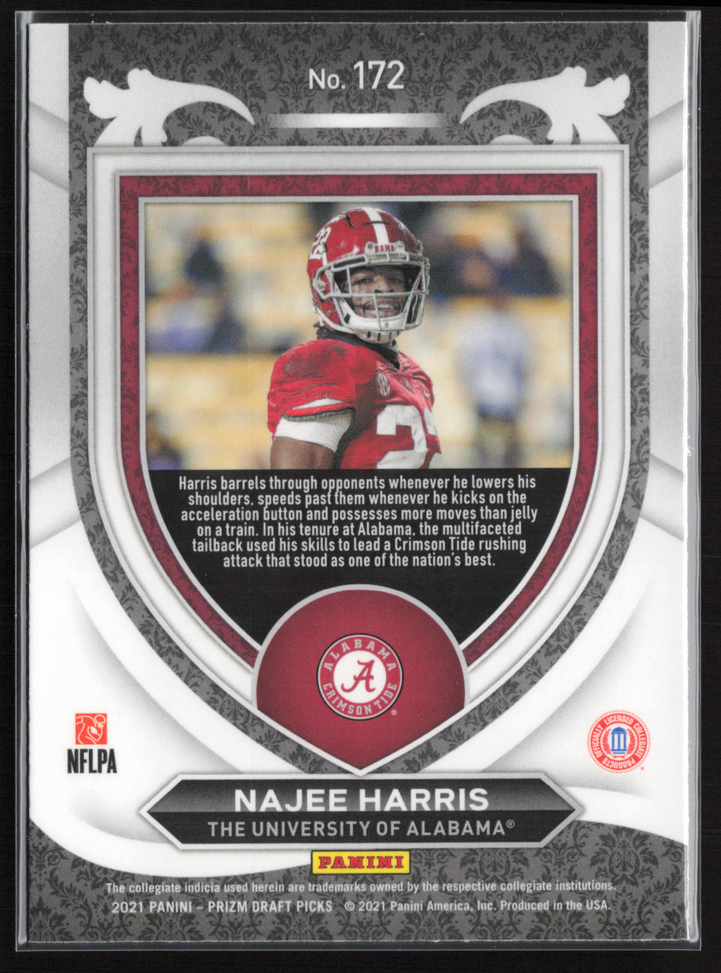 2021 Panini Prizm Draft Picks Collegiate #172 Najee Harris