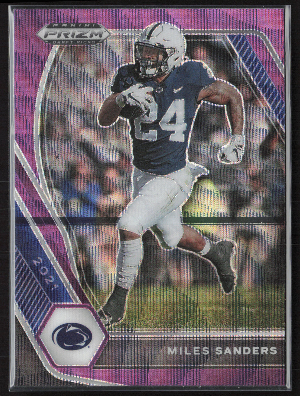 2021 Panini Prizm Draft Picks Collegiate #92 Miles Sanders Purple Wave