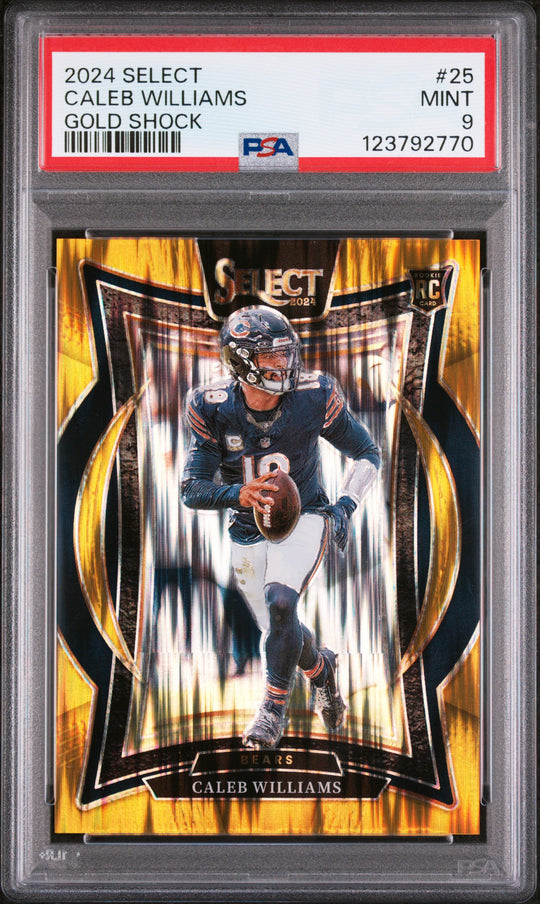 2024 Panini Select #25 Caleb Williams Gold Shock PSA 9