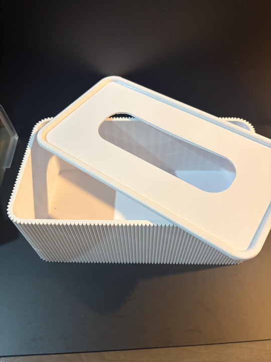Niza Ribbed Tissue Box – Minimalist 3D Printed Modern Tissue Holder