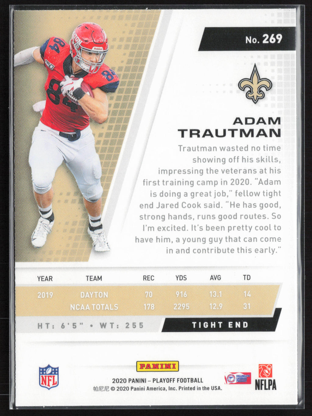 2020 Panini Playoff #269 Adam Trautman