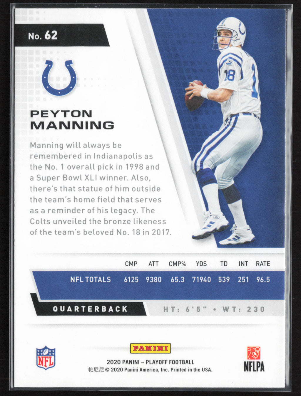 2020 Panini Playoff #62 Peyton Manning