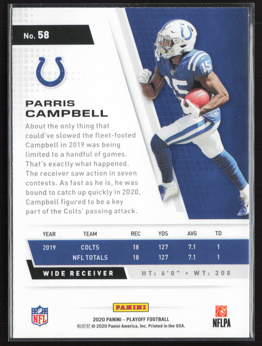 2020 Panini Playoff #58 Parris Campbell