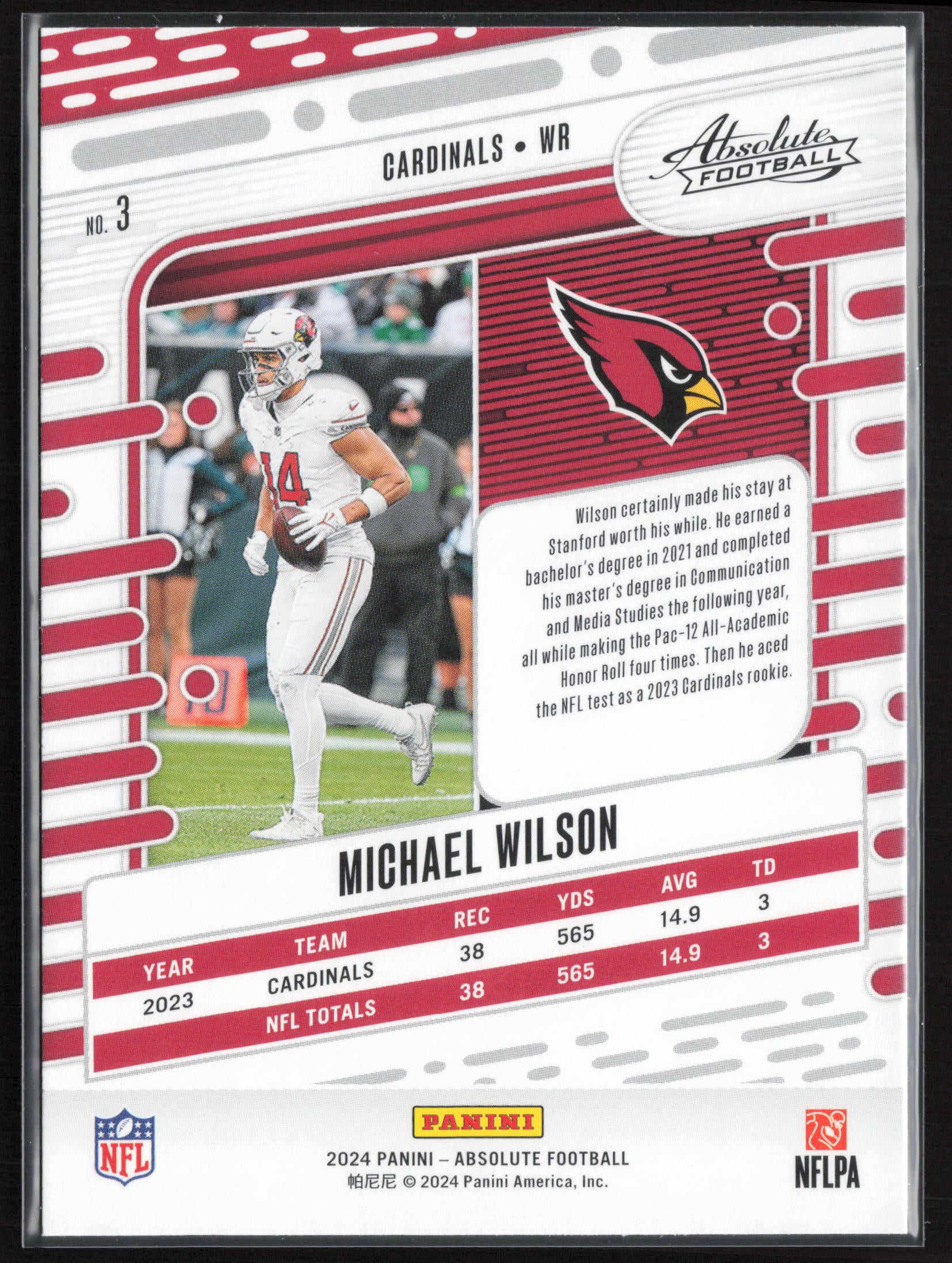 2024 Panini Absolute #3 Michael Wilson Retail