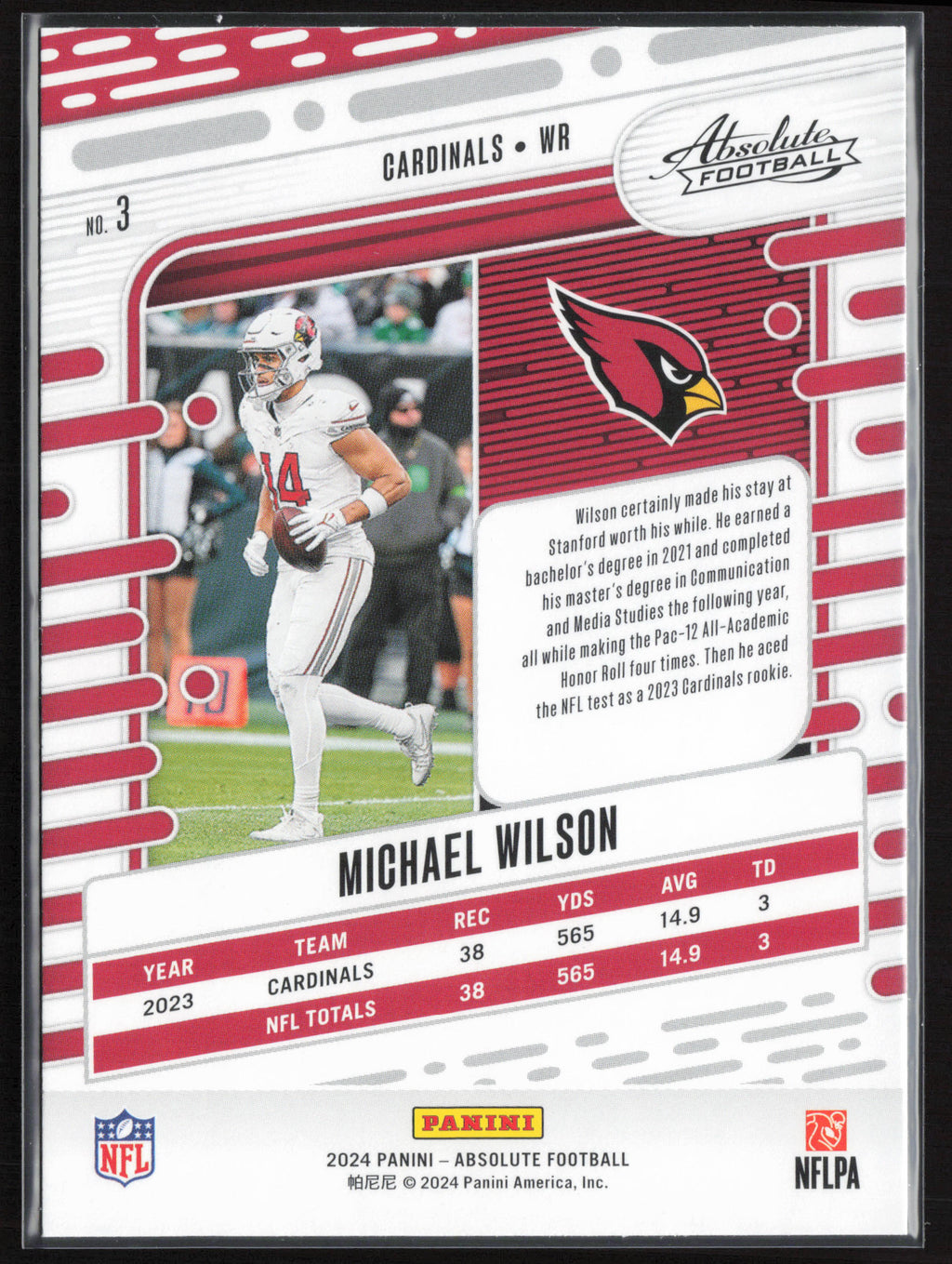 2024 Panini Absolute #3 Michael Wilson Retail