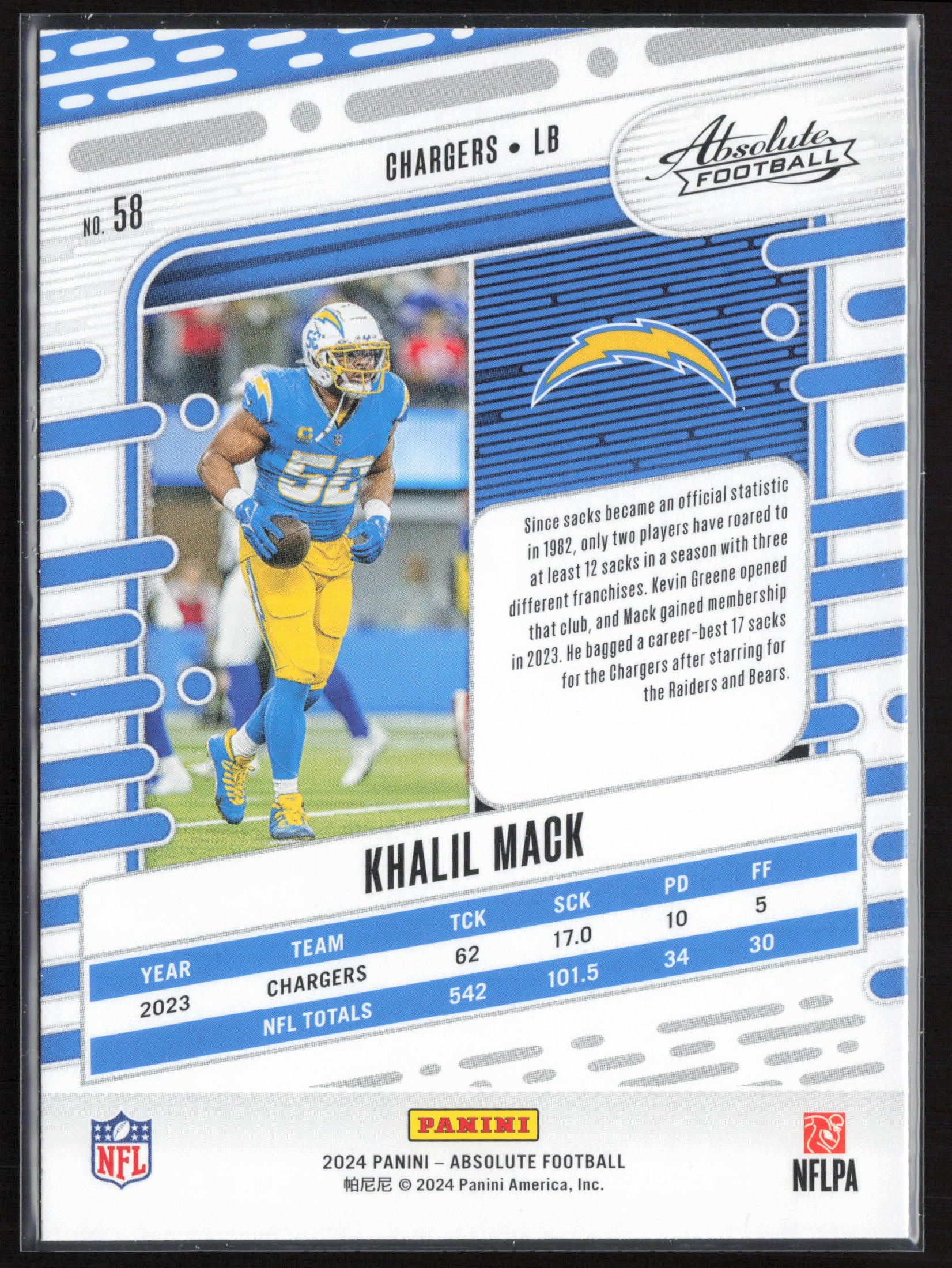 2024 Panini Absolute #58 Khalil Mack Retail