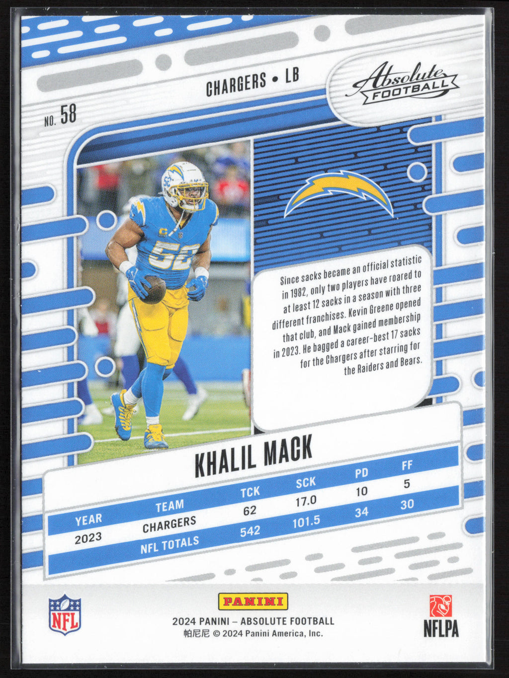 2024 Panini Absolute #58 Khalil Mack Retail