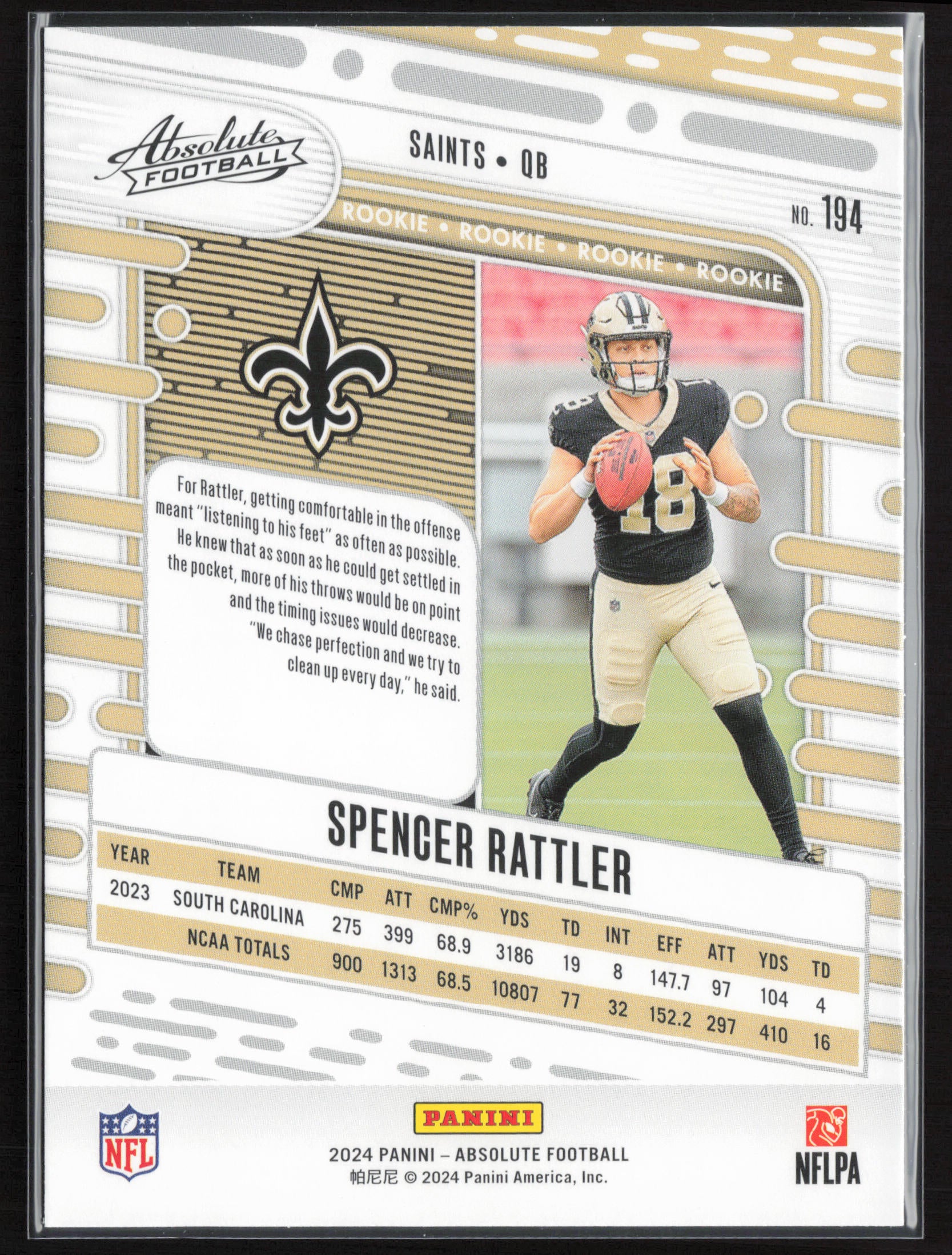 2024 Panini Absolute #194 Spencer Rattler Retail
