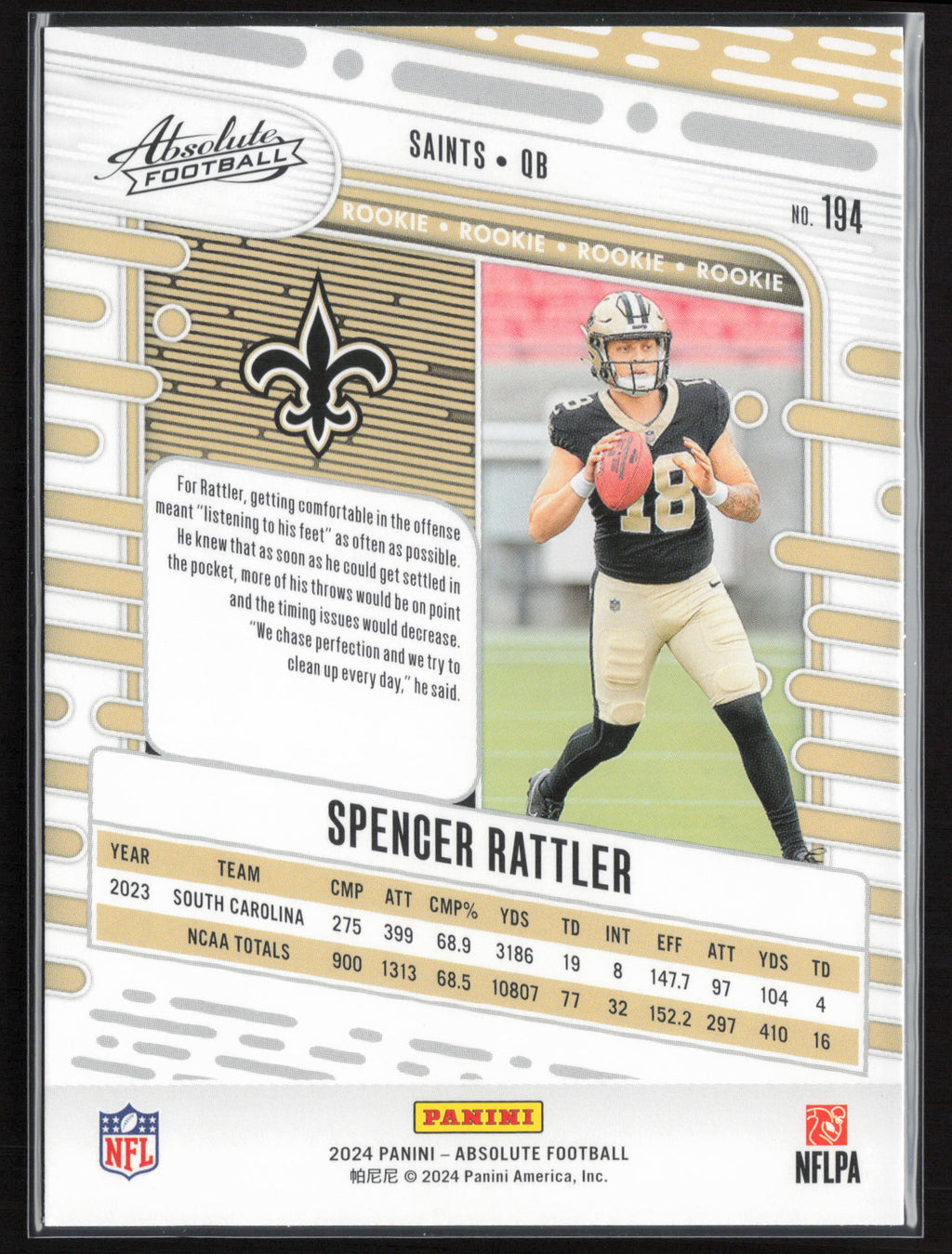 2024 Panini Absolute #194 Spencer Rattler Retail