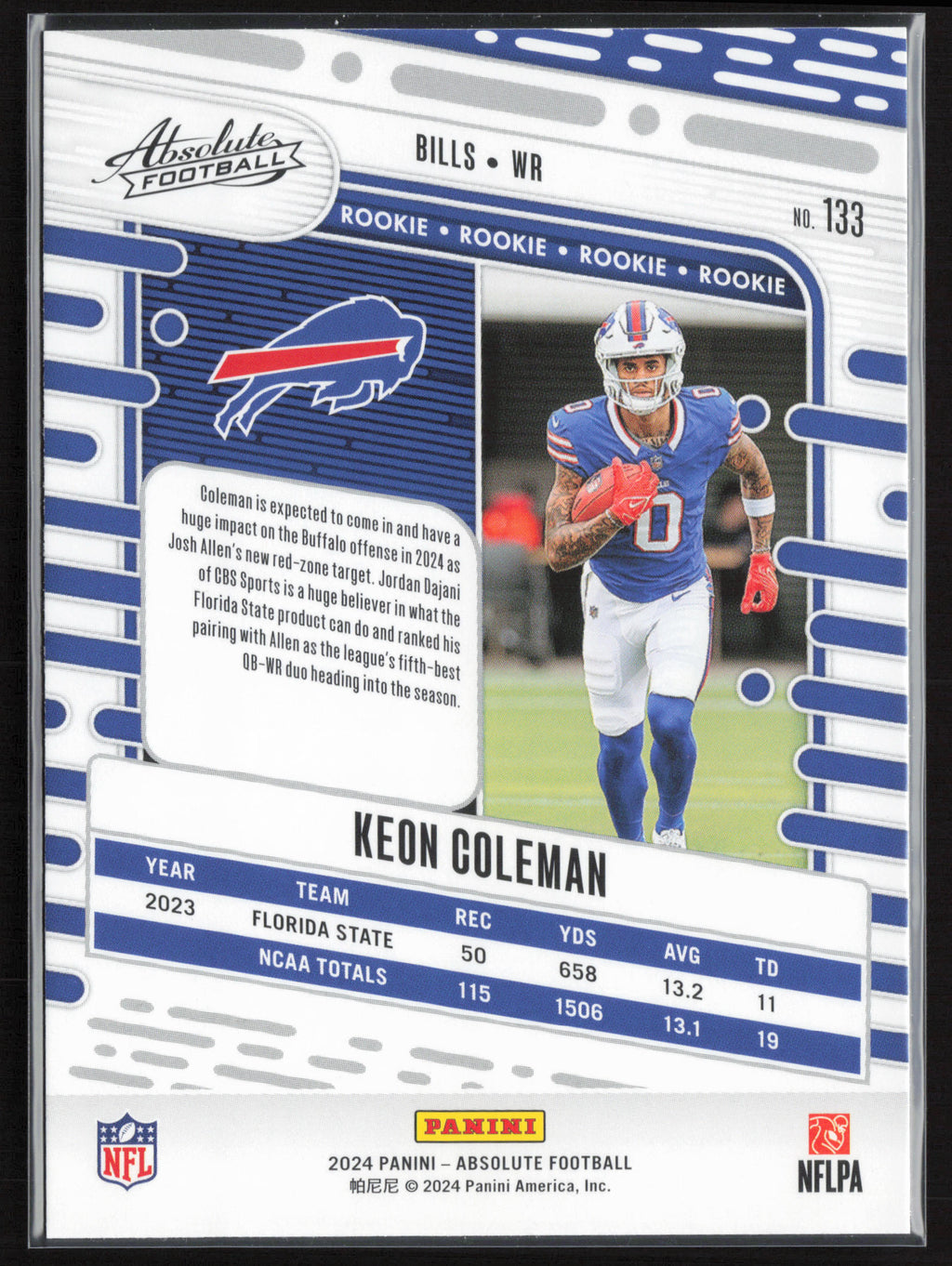 2024 Panini Absolute #133 Keon Coleman Retail