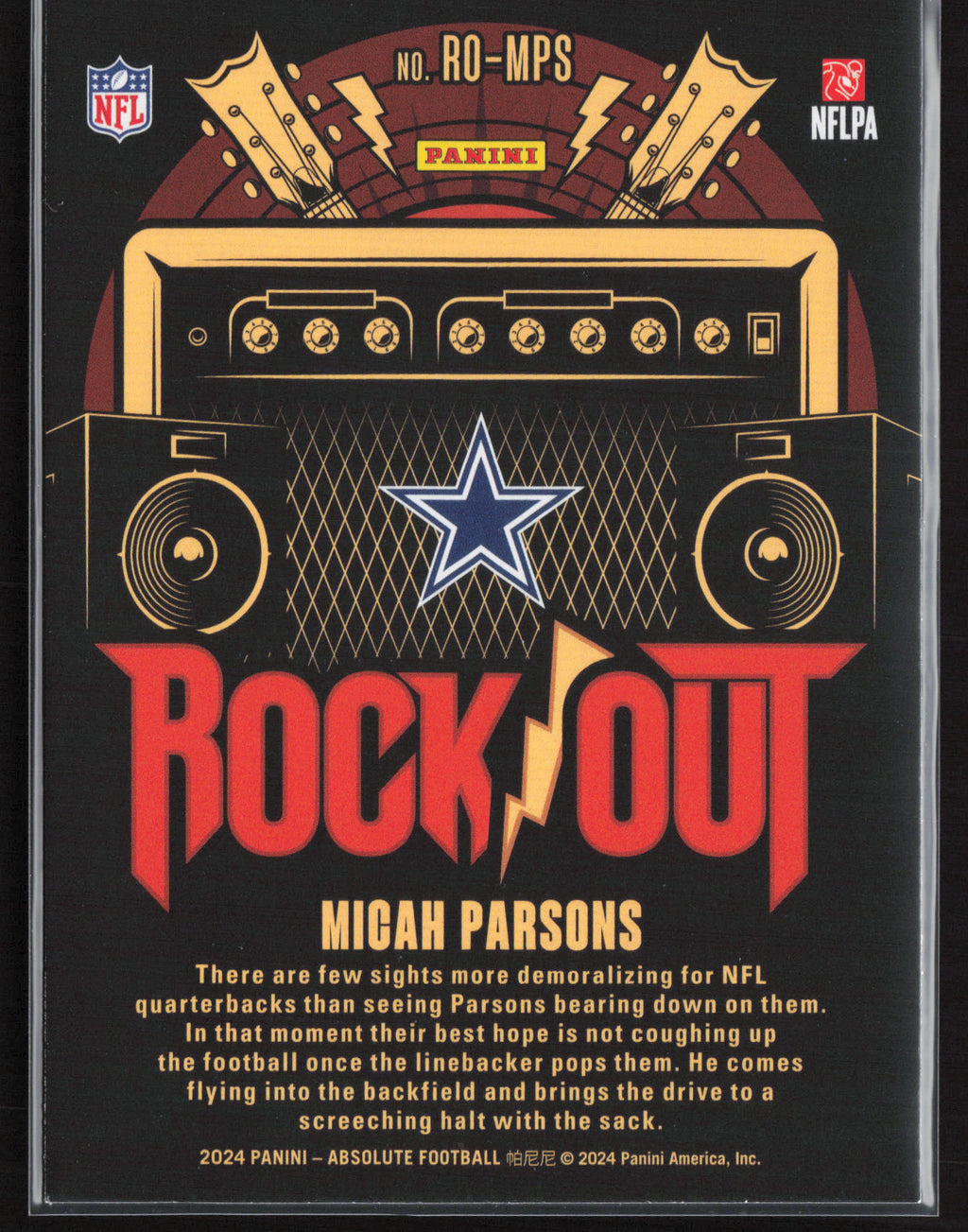 2024 Panini Absolute #RO-MPS Micah Parsons Rock Out