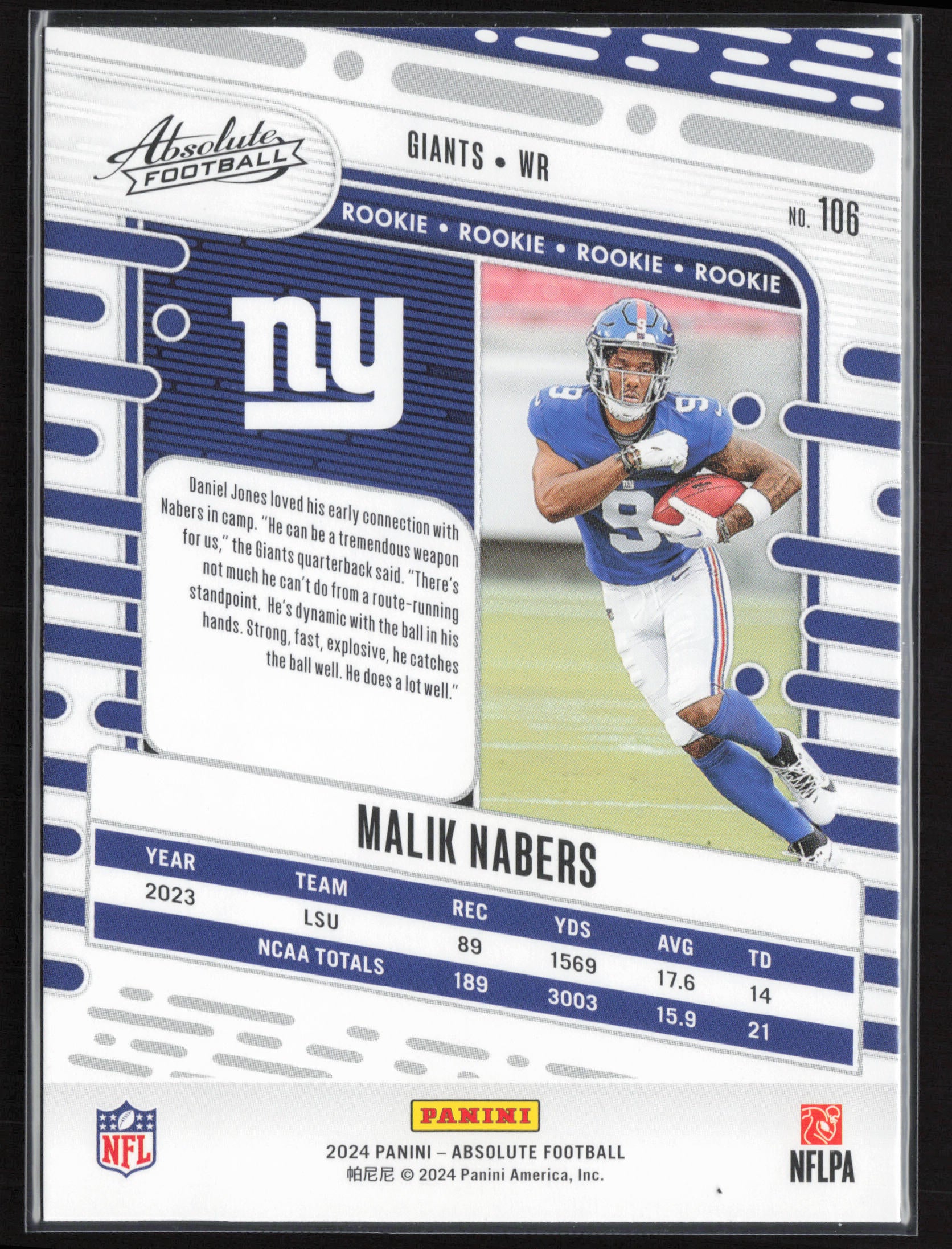 2024 Panini Absolute #106 Malik Nabers Retail