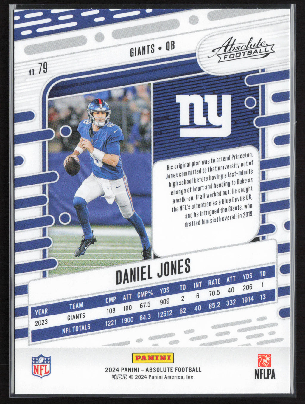 2024 Panini Absolute #79 Daniel Jones Retail