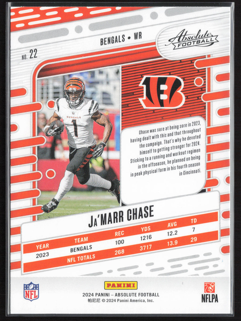 2024 Panini Absolute #22 Ja'Marr Chase Retail