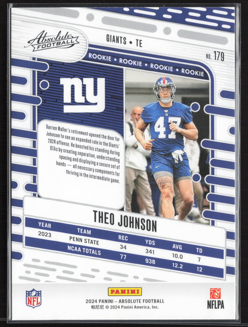 2024 Panini Absolute #179 Theo Johnson Retail