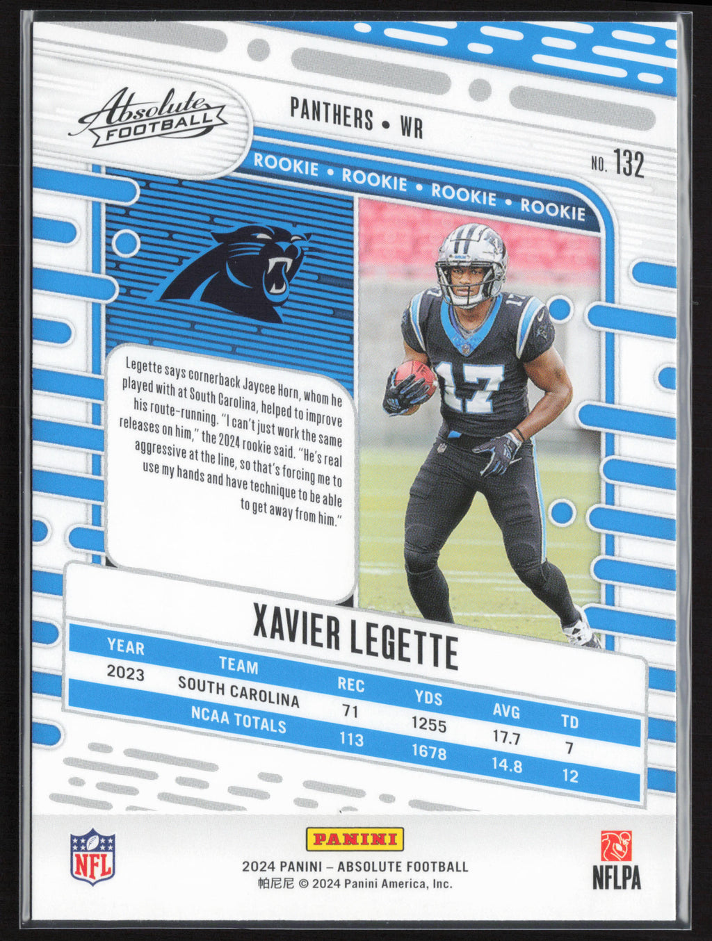 2024 Panini Absolute #132 Xavier Legette Retail
