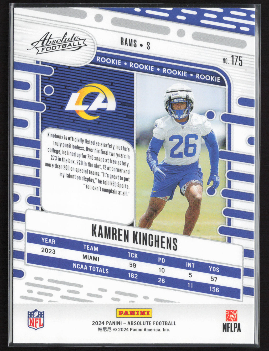 2024 Panini Absolute #175 Kamren Kinchens Retail
