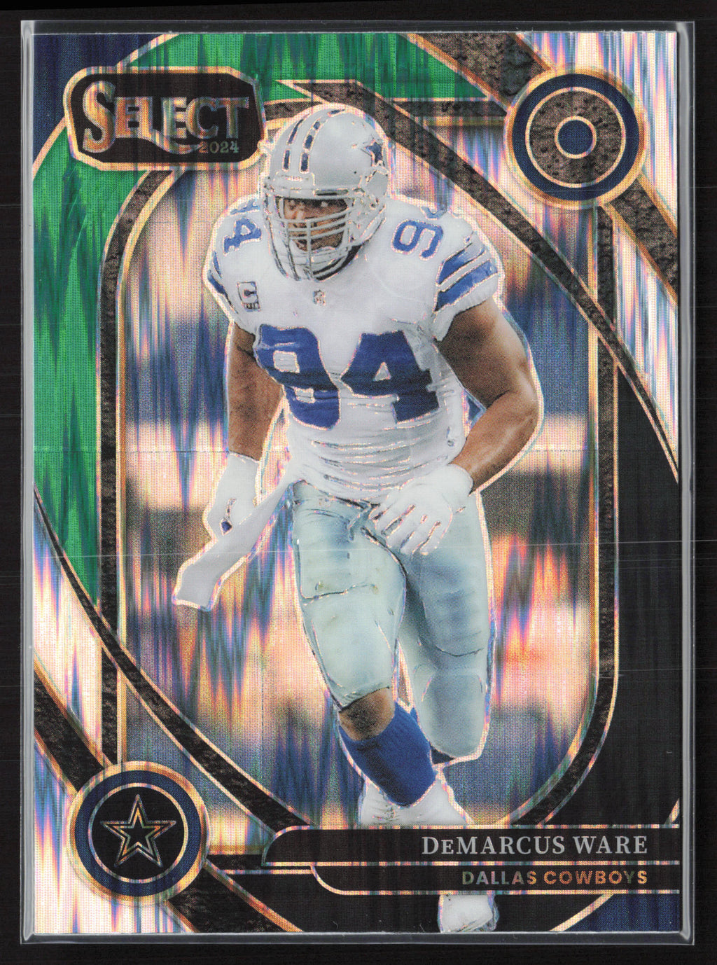 2024 Panini Select #247 DeMarcus Ware Black & Green Prizm Shock