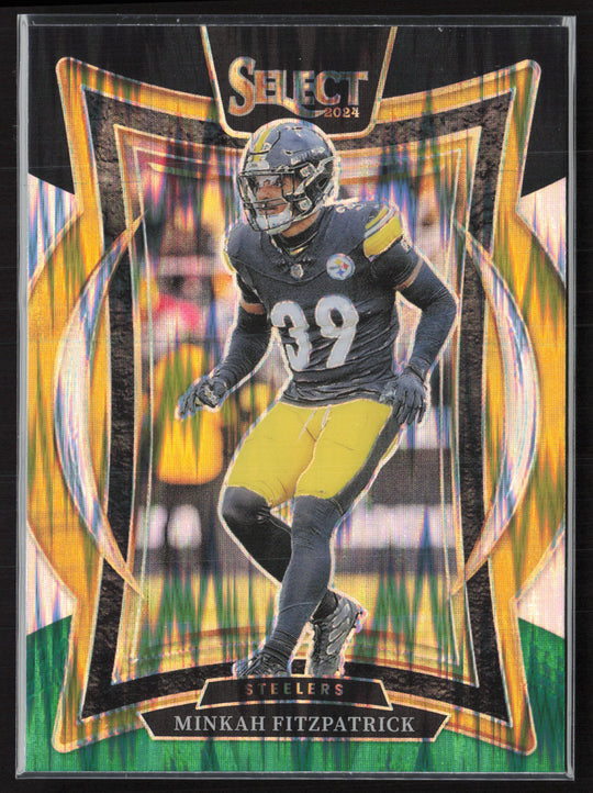 2024 Panini Select #84 Minkah Fitzpatrick Black & Green Prizm Shock