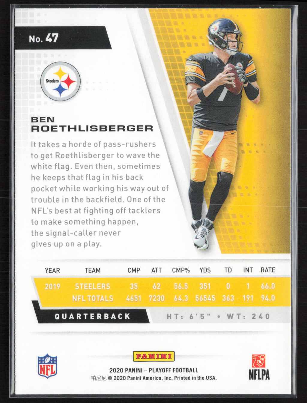 2020 Panini Playoff #47 Ben Roethlisberger