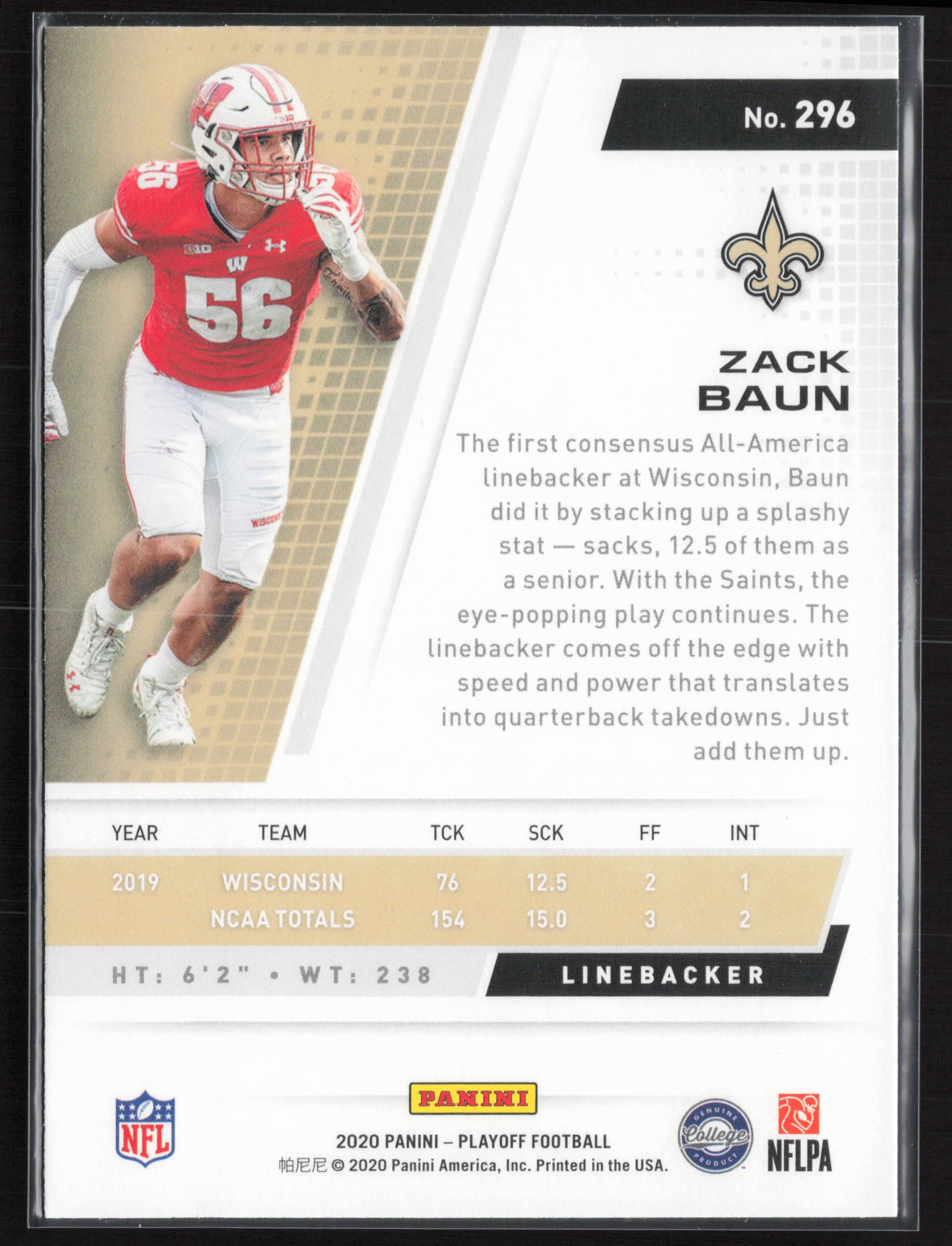 2020 Panini Playoff #296 Zack Baun