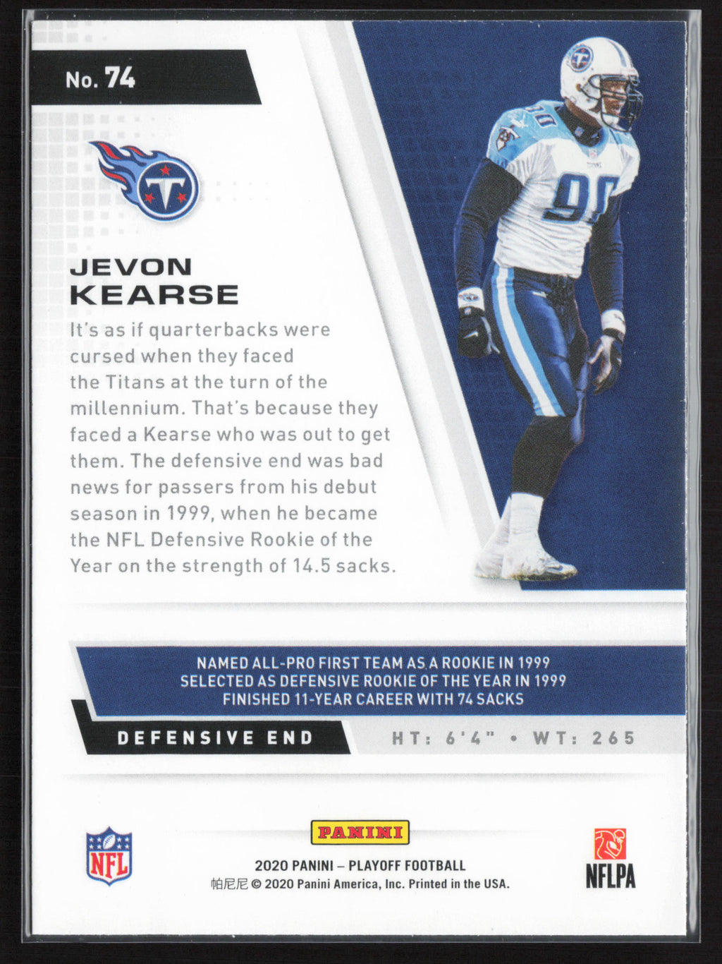 2020 Panini Playoff #74 Jevon Kearse