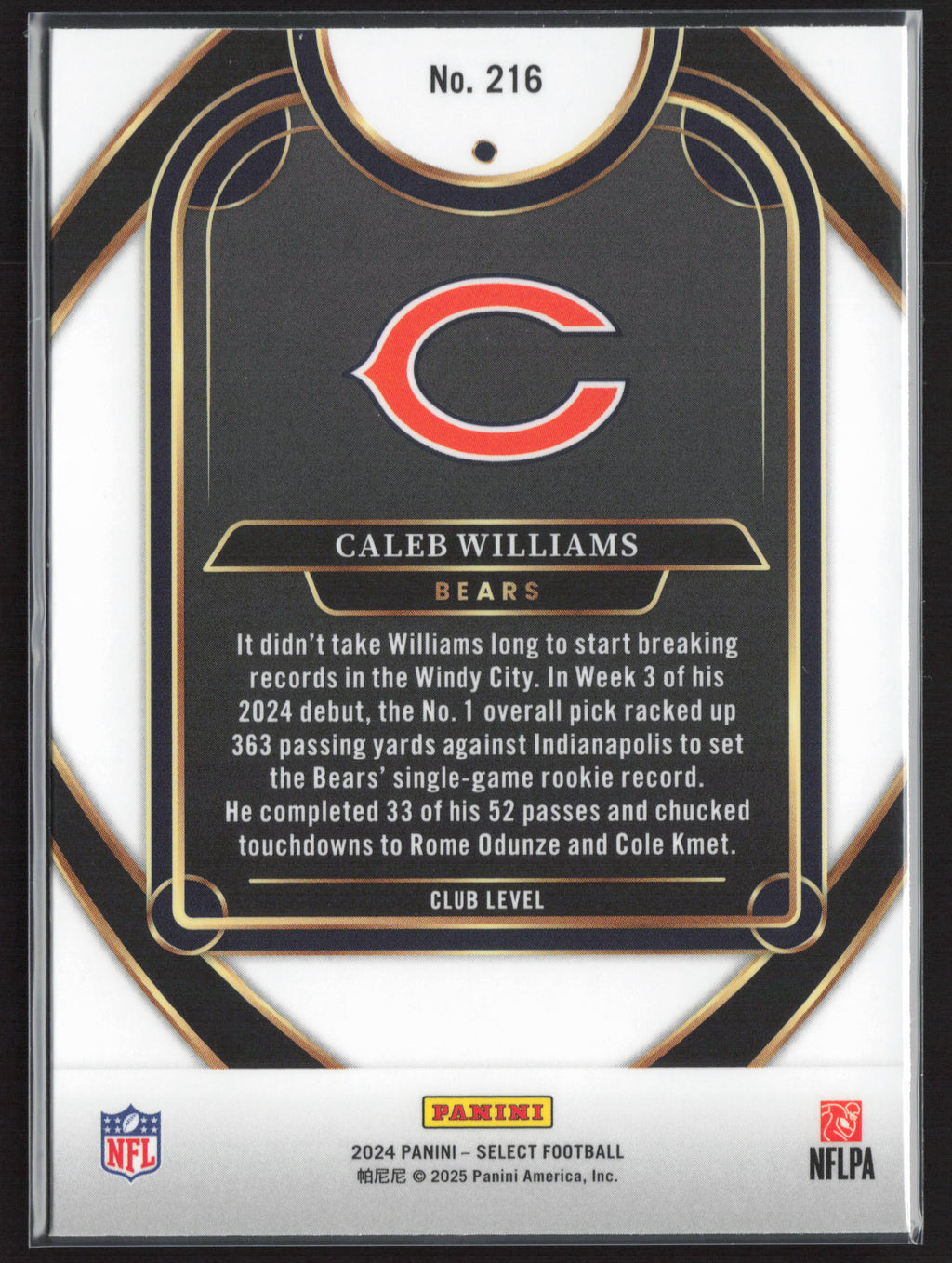 2024 Panini Select #216 Caleb Williams