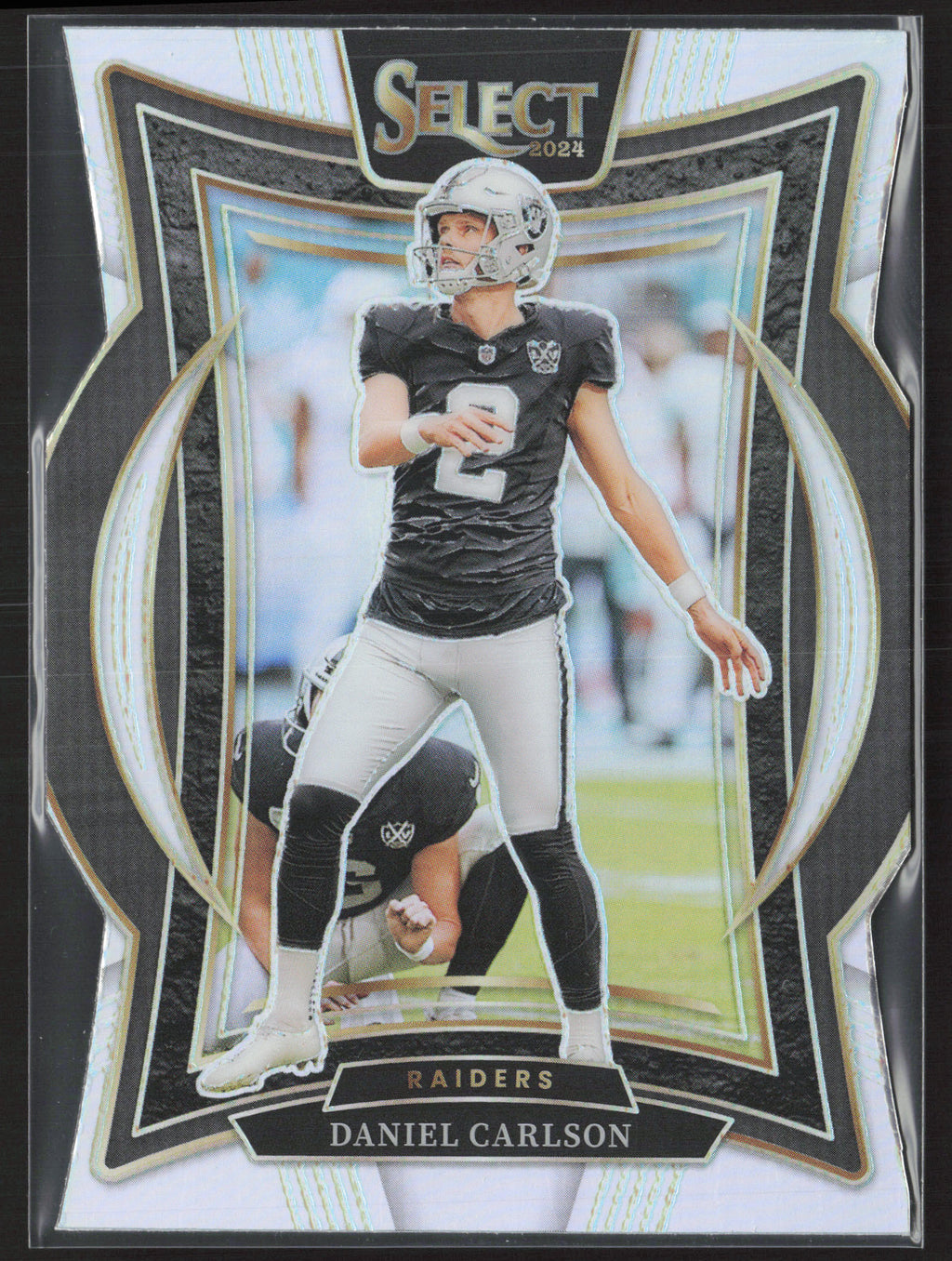 2024 Panini Select #43 Daniel Carlson Silver Prizm Die Cut