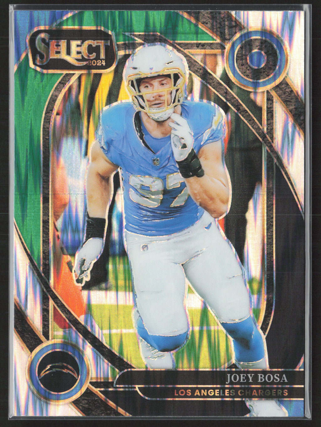 2024 Panini Select #270 Joey Bosa Black & Green Prizm Shock