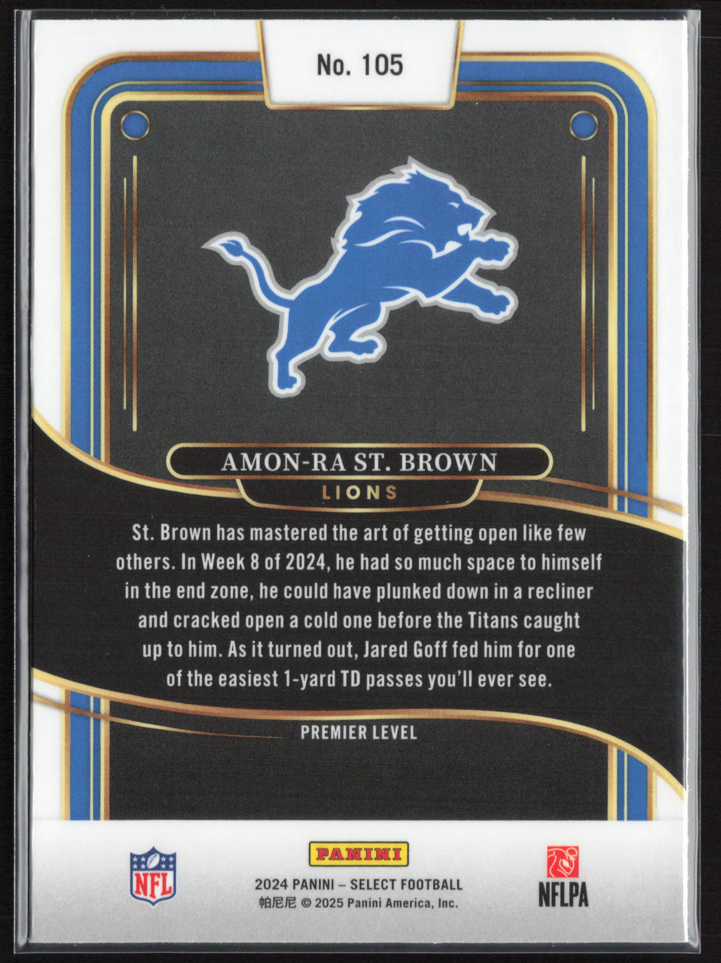 2024 Panini Select #105 Amon-Ra St. Brown