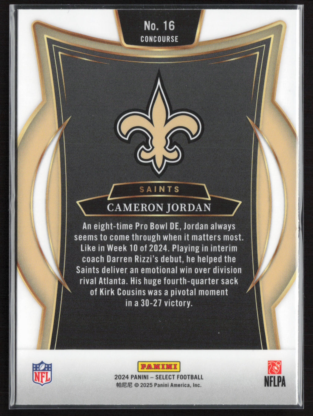 2024 Panini Select #16 Cameron Jordan