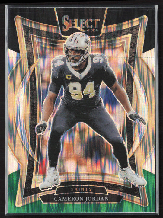 2024 Panini Select #16 Cameron Jordan Black & Green Prizm Shock