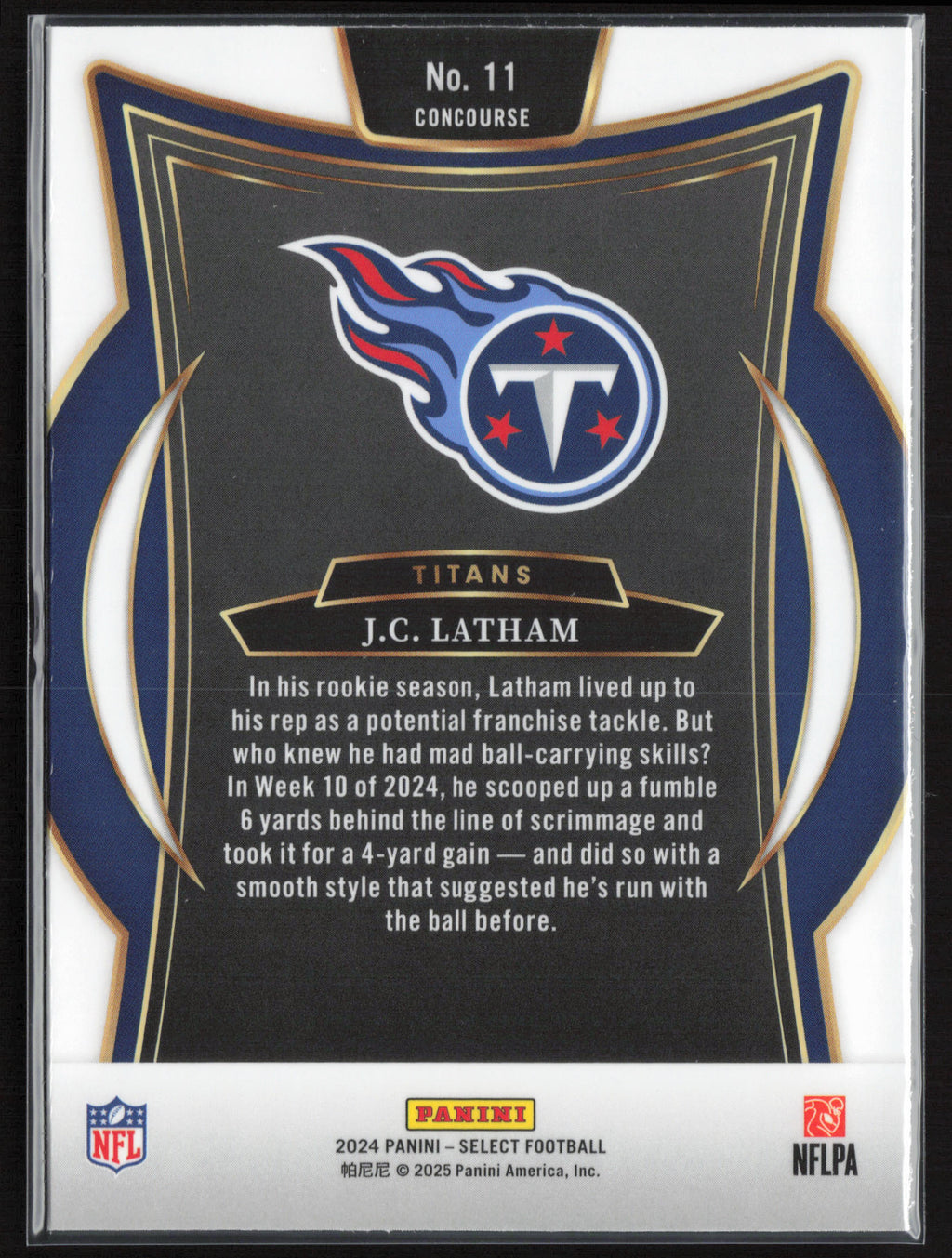 2024 Panini Select #11 J.C. Latham