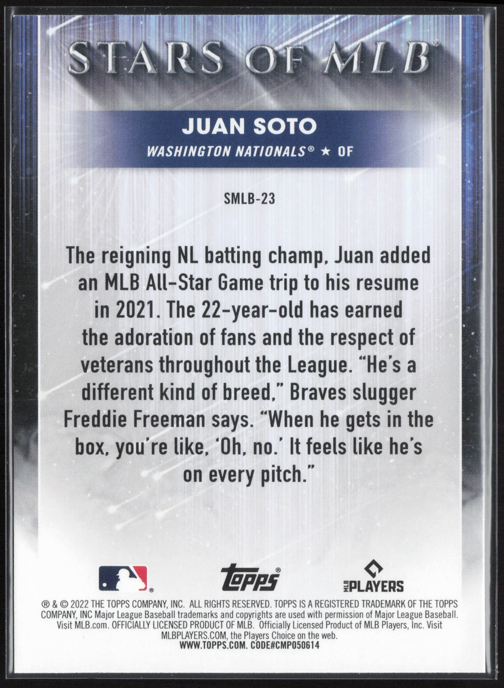 2022 Topps #SMLB-23 Juan Soto Stars of MLB