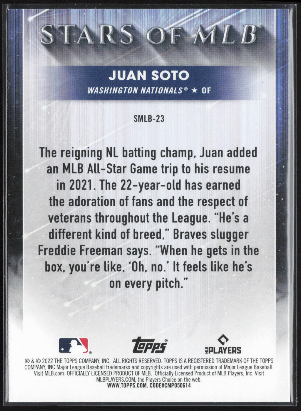 2022 Topps #SMLB-23 Juan Soto Stars of MLB