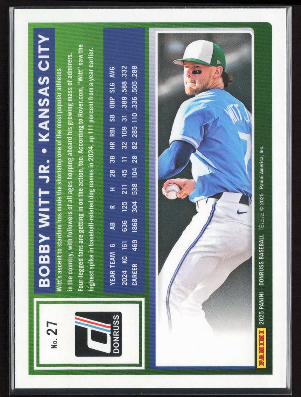2025 Donruss #27 Bobby Witt Jr.